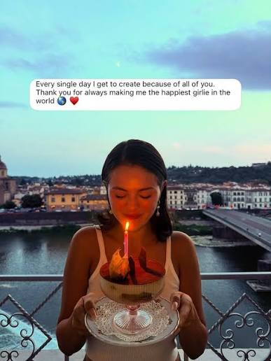 Selena Gomez 34th birthday celebration blowing out candles