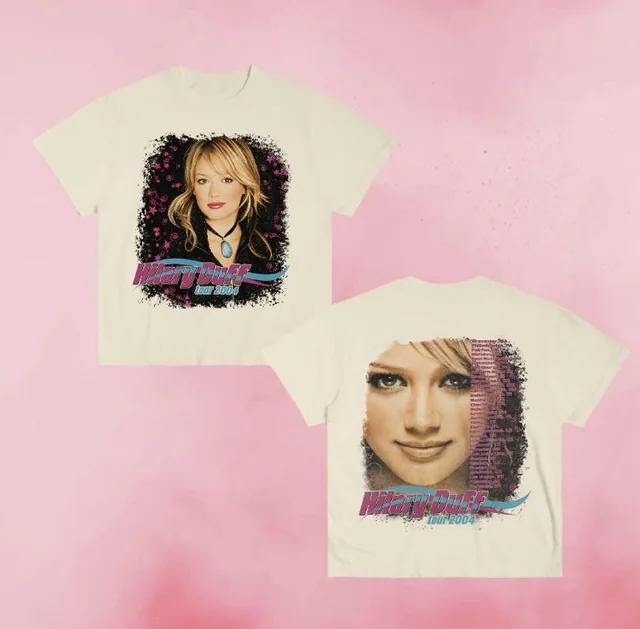Hilary Duff 2004 concert tee merch reprint