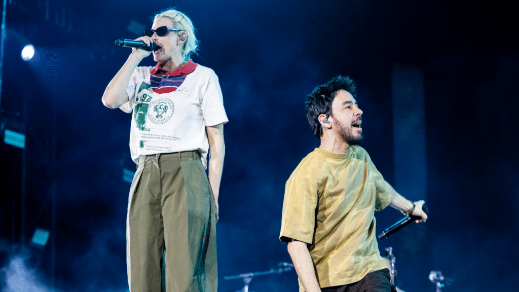 Linkin Park Unshatter documentary band performance